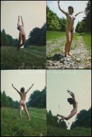 cca 1985 Hurrá, itt a tavasz! finoman erotikus fényképek, 5 db korabeli negatívról készült modern nagyítások, 15x10 cm / 5 erotic photos, 15x10 cm