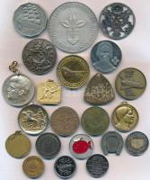 22db vegyes külföldi emlékérem, medál, jelvény, közte Austria 1889. "Rudolf trónörökös halálára...