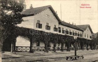 Kiskőrös, vasútállomás, kiadja Sárkány Károly