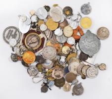 112db-os vegyes vallásos témájú emlékérem, jelvény, érem és kitűző tétel T:vegyes
112pcs of various...