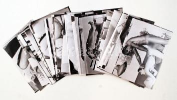 cca 1960 Pornó képek másolata, 30 db modern nagyítás régi pornóújság reprodukciós negatívjáról, Fekete György (1904-1990) hagyatékából, 9x13 cm