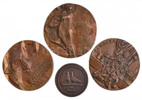 4db klf magyar emlékérem és plakett, mind tokban, közte 1974. "25. Medimpex-Budapest 1949-1974 ...