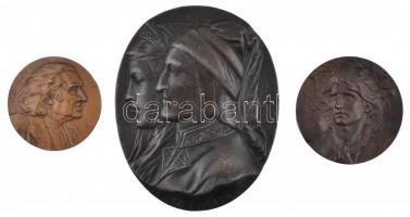 3db klf művészi emlékérem, plakett gyűjtői tokban: DN "Liszt" Br emlékérem (60mm). Szign.:...