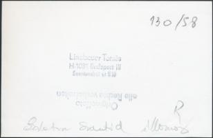 Balatonszántód vasutállomás,  Linzbauer Tamás által jelzett fotó, 9x14cm