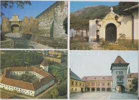 54 db MODERN használatlan magyar városképes lap; várak / 54 unused modern Hungarian town-view postcards; castles