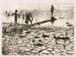 cca 1965 Dezső Pál: Nyár, feliratozott vintage fotóművészeti alkotás, 29x39 cm