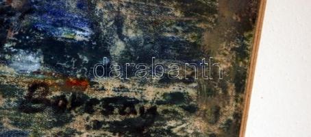 Barcsay jelzéssel: Házak. Tempera, karton, keretben, 34×50 cm