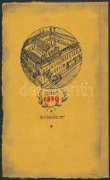 Kónya Zoltán (1891-?):Braun Likörgyár, reklám terv, vegyes technika, papír, jelzett, kihajthatós, 23...