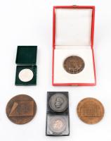 6db-os vegyes emlékérem tétel, közte Reményi József (1887-1977) 1934. "A Magyar Királyi Operaház 50 éves fennállásának emlékére" Br emlékérem (70mm) T:2,2- HPII 2249.