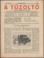 1922 A Tűzoltó c. újság II. évfolyamának 1. száma