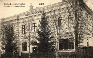 Lipik, Községháza, kiadja Armuth Sándor / town hall