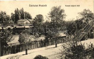 Piski, Simeria; Vasúti átjáróhíd; Adler Arthur fényirda, Szászváros / railroad overpass