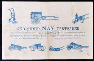 cca 1890 3 db fejléces reklámnyomtatvány, számla