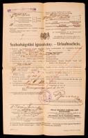 1918 Huszárezredben szolgált katona szabadságigazolványa / Freetime warrant for soldier