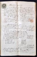 1868 A Dessewffy család (Dessewffy Titusz és gyermekei) tagjai között létrejött osztályos egyezség hivatalos okmánya és az okmány korabeli másolata.