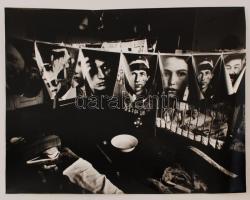 cca 1974 Bahget Iskander: Részlet egy önéletrajzból, feliratozott vintage fotóművészeti alkotás, 30x38 cm