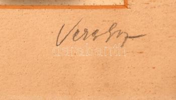 cca 1930 Gyermekfotókból készült fotómontázs, Veres aláírással, vintage fénykép paszpartuban, 30x40 ...