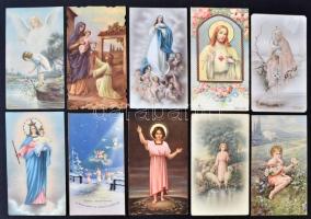 cca 1930-70 Vegyes szentkép tétel, 50db, különböző méretben és minőségben, cca 11x6cm