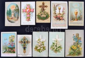 cca 1880-1910 Vegyes szentkép tétel, benne lithok is, 20db, különböző méretben és minőségben, cca 7x...