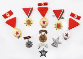 9db vegyes szocialista kitüntetés, közte 1985. "Munka Érdemrend" arany és ezüst fokozata, ...
