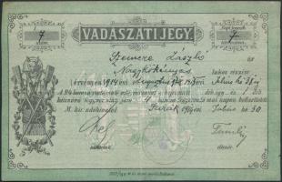 1914 Vadászati jegy / Hunter id.