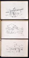 cca 1900 Rheinfold rajziskola 3 db tájakat tartalmazó színező füzet, ép állapotban / Coloring bookle...