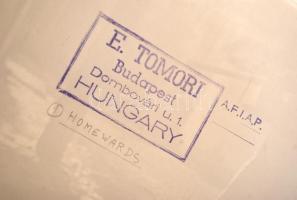 cca 1958 Tomori Ede (1920-1997): Homewards, pecséttel jelzett, feliratozott, vintage fotóművészeti a...