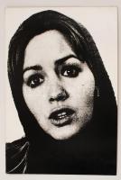 cca 1974 Balla András: Portré, feliratozott vintage fotóművészeti alkotás, nagyméretű fotografikus portré, kasírozva, 60x42 cm