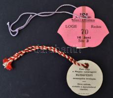 1918 Magyar lovaregyleti tribün tag jegye lóversenyre, valamint németországi lóverseny tribün jegye