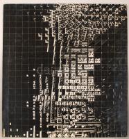 cca 1975 Perényi István: Soho, feliratozott, vintage fotóművészeti alkotás, nagyméretű mozaik-fotómontázs, 66x57 cm