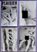 cca 1960-70 Retró pornókép és pornóújságfotó gyűjtemény mappába ragasztva, cca 30db különböző minőségben, 9x6cm