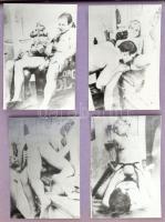 cca 1960-70 Retró pornókép és pornóújságfotó gyűjtemény mappába ragasztva, cca 30db különböző minősé...