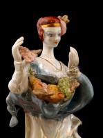 Stipo Dorohoi hölgyek szőlővel párban, kézzel festett jelzett hibátlan, m:29 cm (2×)