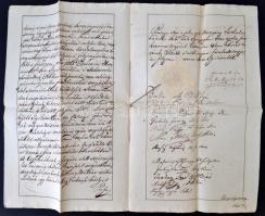 1834 Zala vármegye közgyűlésének bizonyságlevele Oszterhuber Sándor  táblabíró részére, pályájának l...