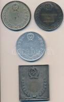1951-1954. "Honvéd Sportversenyek" 4db fém sportérem. Szign.: Jákfalvy T:2,2-