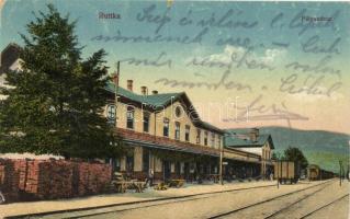 Ruttka, Vrutky; Vág völgy, vasútállomás / railway station (EB)