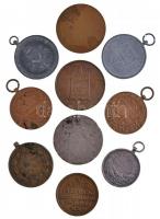 10db-os vegyes magyar kitüntetés és érem tétel, mindegyik mellszalag nélkül, közte 1914. "Feren...