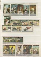 kb. 160 db régi levélzáró: népviseletek, zászlók