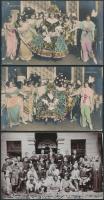 1903-1960 7 db színészeket, színházi jeleneteket ábrázoló fotók, közte színezett, műtermi jelzésekke...