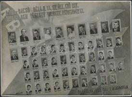 1910-1952 8 db különféle méretű iskolai csoportkép, tabló,jelzett arckép, stb. közte az ungrvári rus...