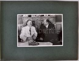 Dinnyés Lajos és Georgi Dimitrov, kartonra kasírozott fotó,13x17 cm