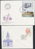 Pope John Paul II 1990-1991 11 diff stamps + 2 diff block + 4 FDC II. János Pál pápa motívum 1990-19...