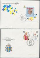 Pope John Paul II 1990-1991 11 diff stamps + 2 diff block + 4 FDC II. János Pál pápa motívum 1990-19...