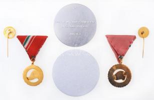 4db-os úttörő kitüntetés, emlékérem tétel, közte "Úttörővezető Érdemérem" kitüntetés erede...