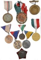 9db klf szocialista kerékpáros díjérem, jelvény T:vegyes