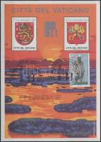 Stamp Exhibition FINLANDIA memorial sheet with occasional cancellation, Bélyegkiállítás FINLANDIA alkalmi bélyegzésű emlékív