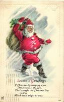 Seasons Greeting, Christmas, Santa Claus, Emb. (EK)
