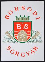 Borsodi Sörgyár, óriás reklámmatrica, 35x25 cm