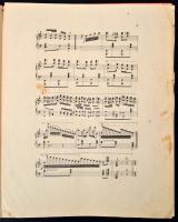 1892 Heimatklänge, Jubiläums-Csardas, régi kotta, hátoldalon kézírásos szöveggel, 4p