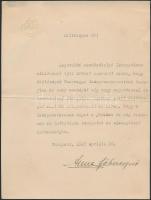 1926 Anna főhercegnő saját kézzel aláírt  levele dr.Tarányi Ferenc vas és zala megyei főispánnak,  melyben a megyei leánycserkészek támogatását köszöni meg. Címeres levélpapíron.